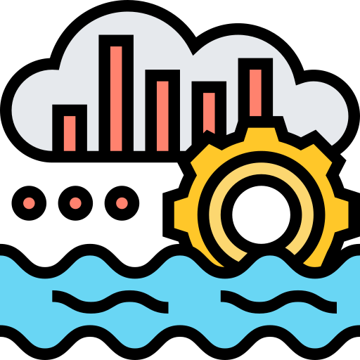 Data lake Meticulous Lineal Color icon