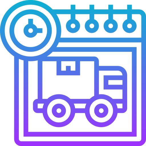 Delivery schedule Meticulous Gradient icon