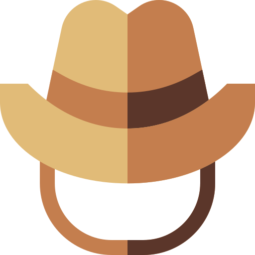 Cowboy hat Basic Straight Flat icon