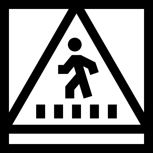 cruce peatonal Basic Straight Lineal icono