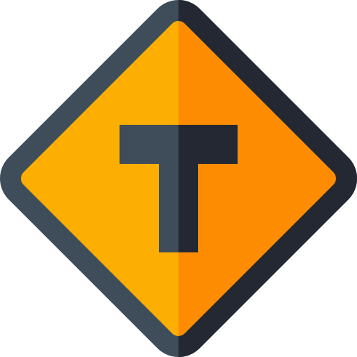 intersección Basic Straight Flat icono