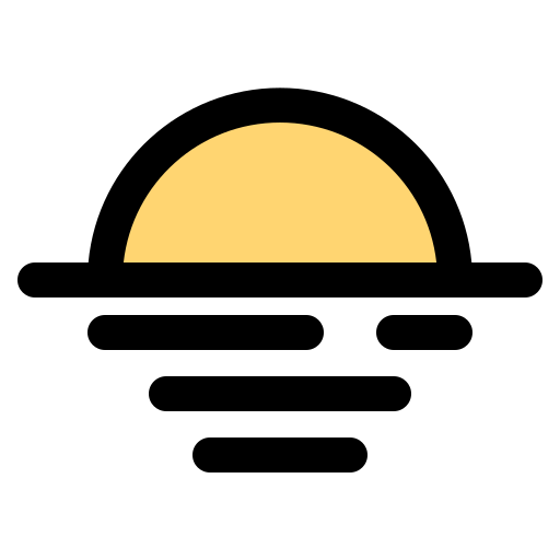 sonnenaufgang Generic Outline Color icon