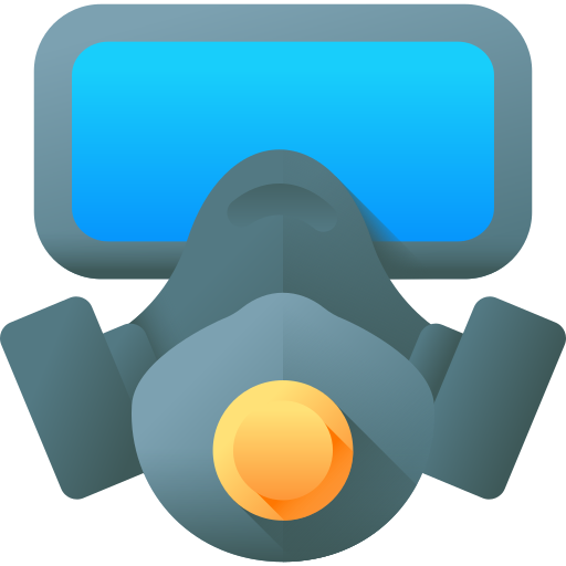 gasmasker 3D Color icoon
