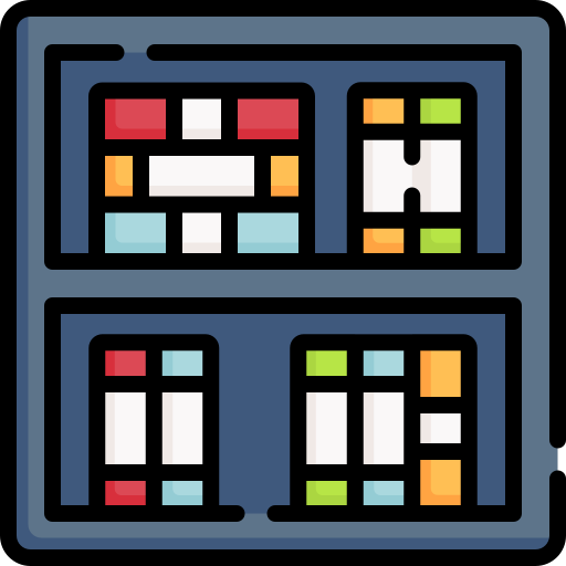 Bookshelf Special Lineal color icon