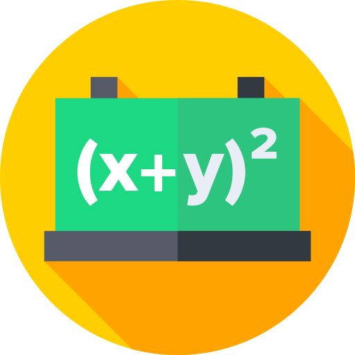 ecuación Flat Circular Flat icono