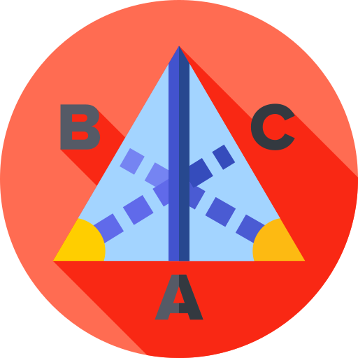 trójkąt Flat Circular Flat ikona