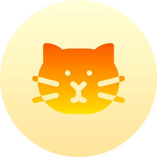gatto Basic Gradient Circular icona