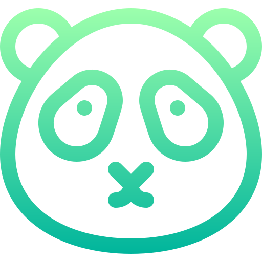 panda Basic Gradient Lineal color icono