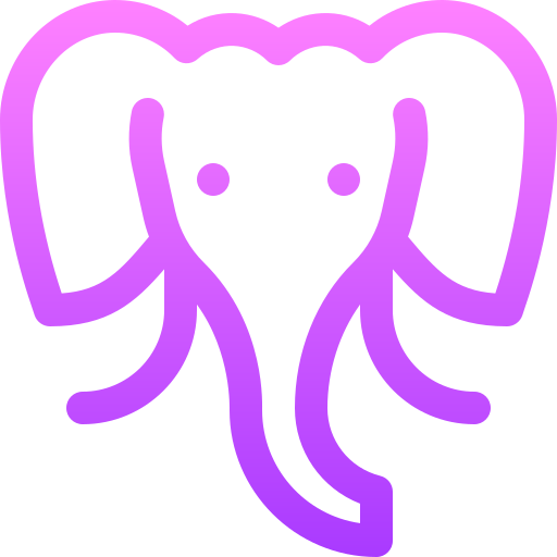elefante Basic Gradient Lineal color icono