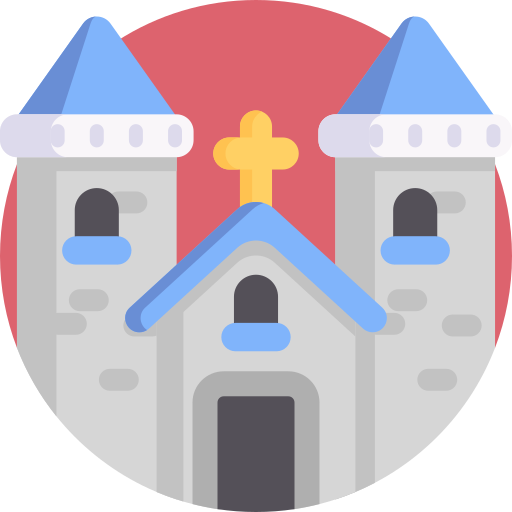 kościół Detailed Flat Circular Flat ikona