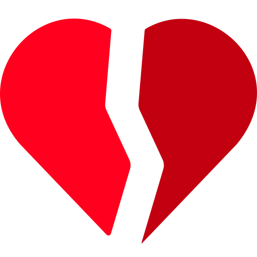 corazón roto Basic Rounded Flat icono