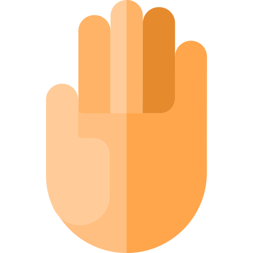 ręka Basic Rounded Flat ikona