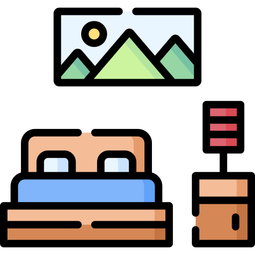 ベッド Special Lineal color icon