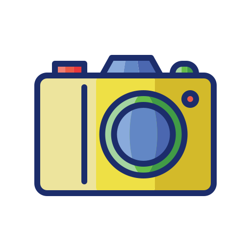fotocamera Flaticons Lineal Color icoon