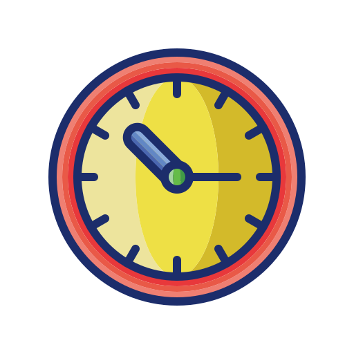 l'horloge Flaticons Lineal Color Icône