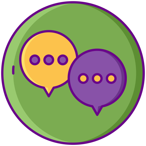 chat-blasen Flaticons Lineal Color icon