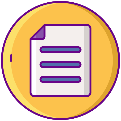 Document Flaticons Lineal Color icon