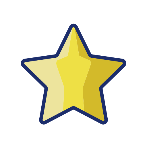 gwiazda Flaticons Lineal Color ikona