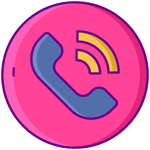 telefon Flaticons Lineal Color ikona