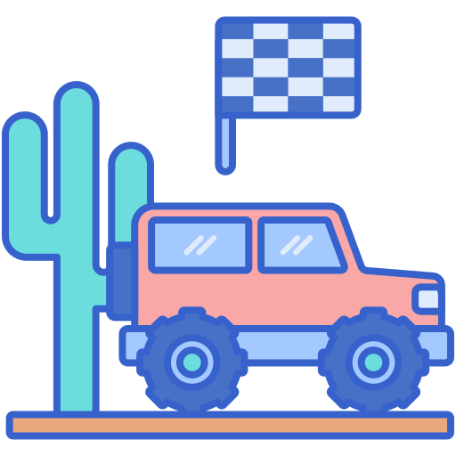 Racing car Flaticons Lineal Color icon