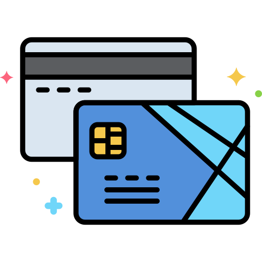 pago con tarjeta Flaticons Lineal Color icono