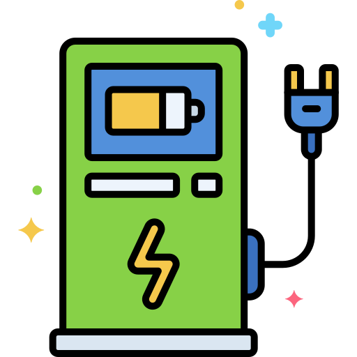 Charging station Flaticons Lineal Color icon