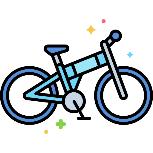 Электрический велосипед Flaticons Lineal Color иконка