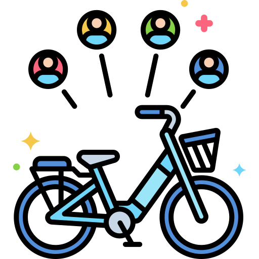 bicicletta elettrica Flaticons Lineal Color icona