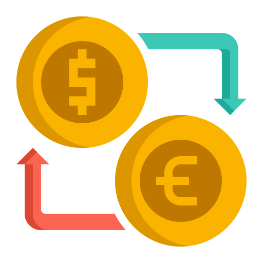 Обмен валют Flaticons Flat иконка