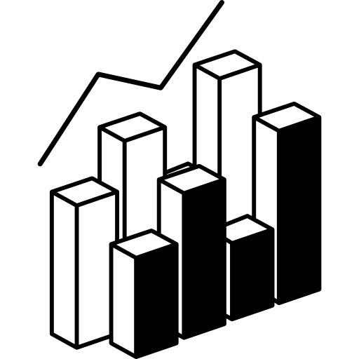 graphique à double barres d'analyse de données 3d  Icône