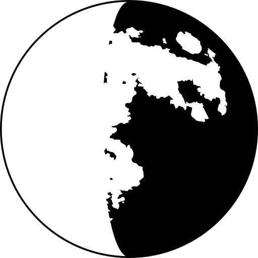 símbolo de fase lunar  icono