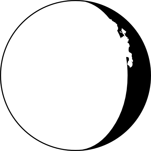 달의 위상 원형 날씨 기호  icon