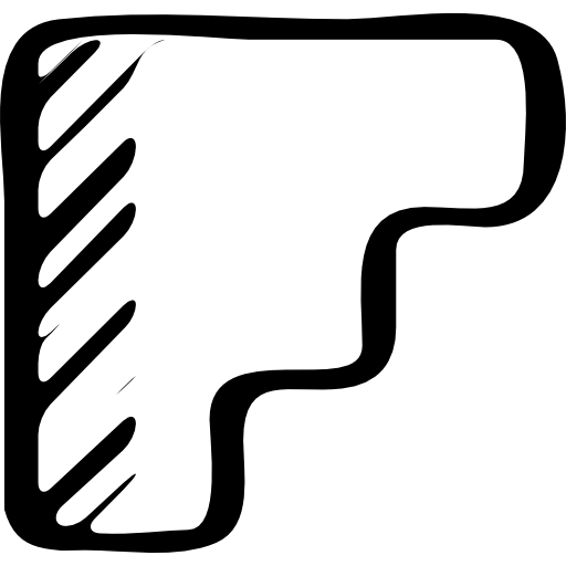 flipboard bosquejó el contorno del logotipo social  icono