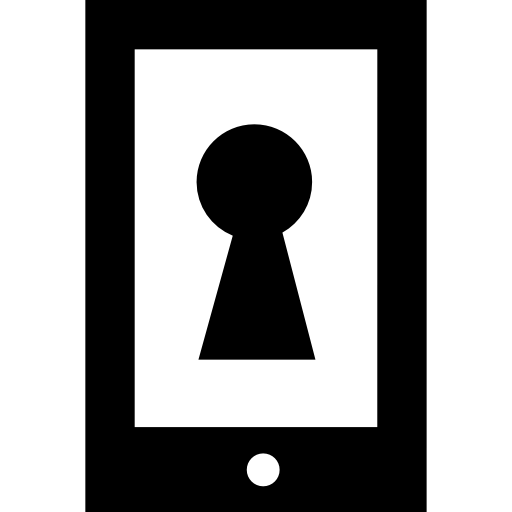 Keyhole in rectangle  icon