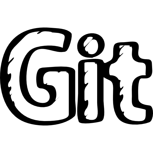 git bosquejó el contorno del logotipo social  icono