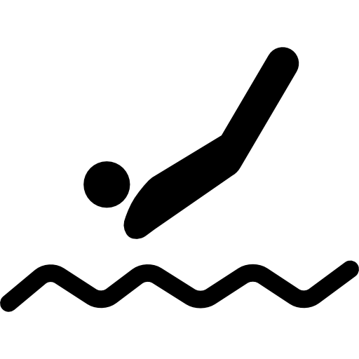 silhouette de natation paralympique  Icône