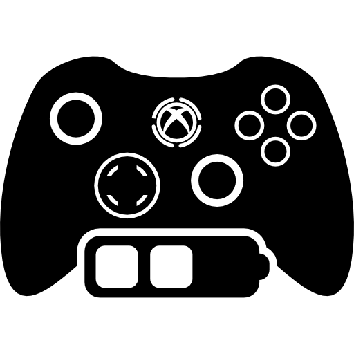 simbolo di stato della batteria medio del controllo dei giochi  icona