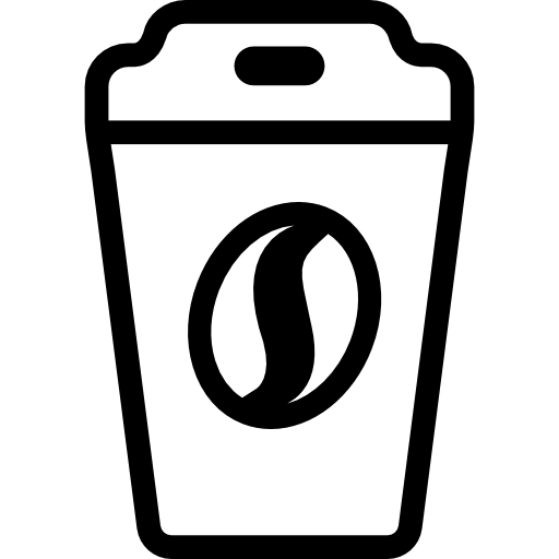 commercieel drinkglas met deksel  icoon
