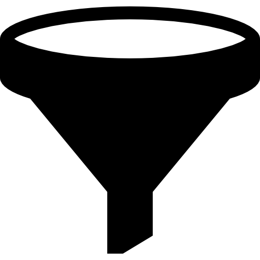 czarny kształt lejka  ikona