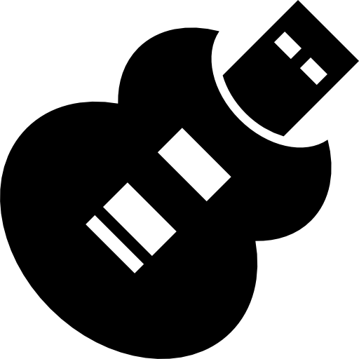 narzędzie usb w kształcie gitary  ikona