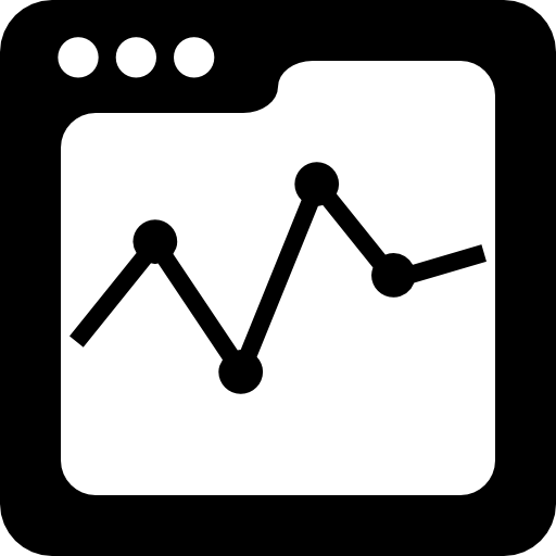 Graphic presentation in a square  icon