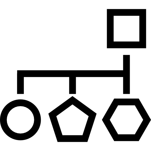 기본 기하학적 모양의 블록 구성표  icon
