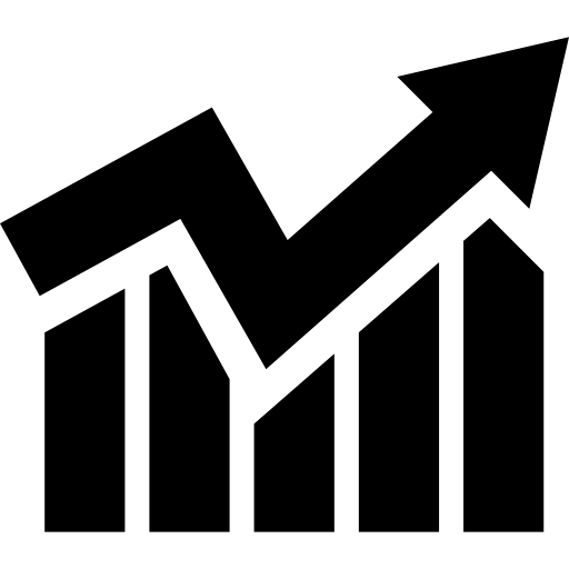 gráfico de estadísticas comerciales  icono