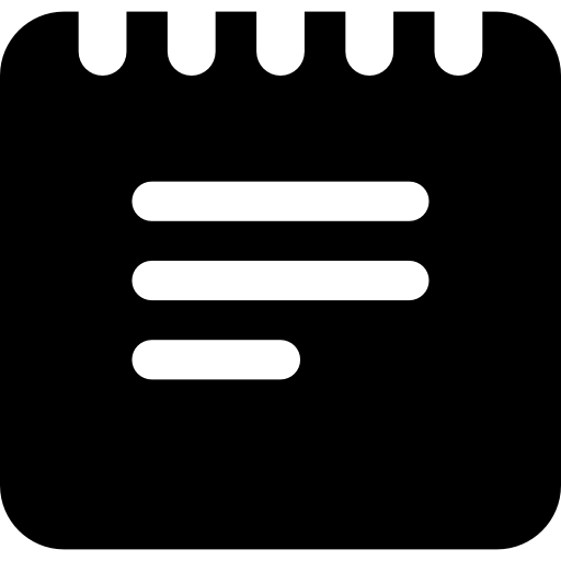 quadratisches symbol der schwarzen notenschnittstelle mit feder  icon