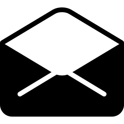 Öffnen sie das symbol der e-mail-rückseite des umschlags  icon