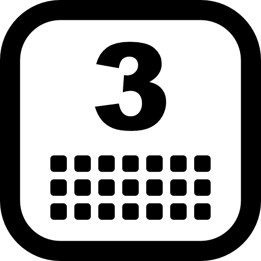 カレンダーの角丸正方形のシンボル  icon