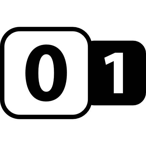Zero to one icon