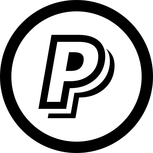 logotipo de la letra de paypal en un círculo  icono