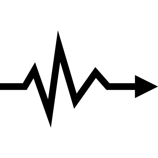 símbolo de seta do batimento cardíaco  Ícone