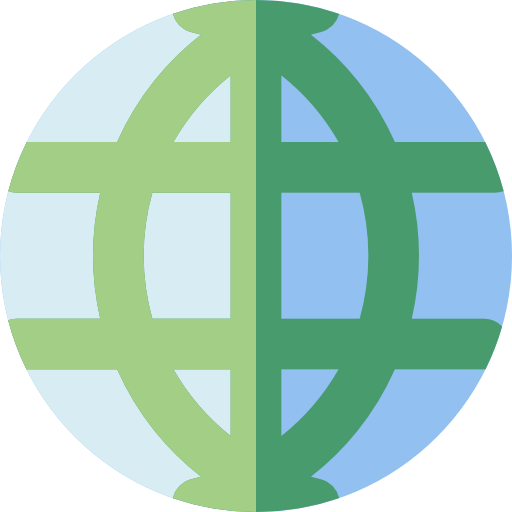 Świat Basic Rounded Flat ikona